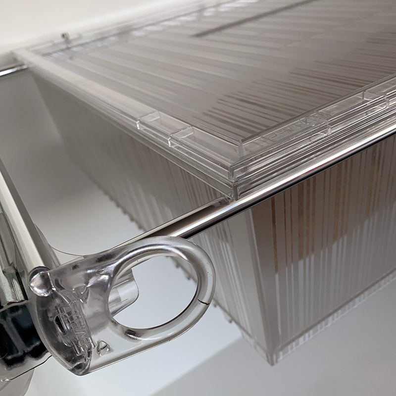 Schublade Roomy - transparent - Aluminium glänzend - Polycarbonat transparent 4
